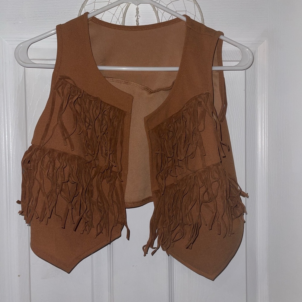 Brown Fringe Vest